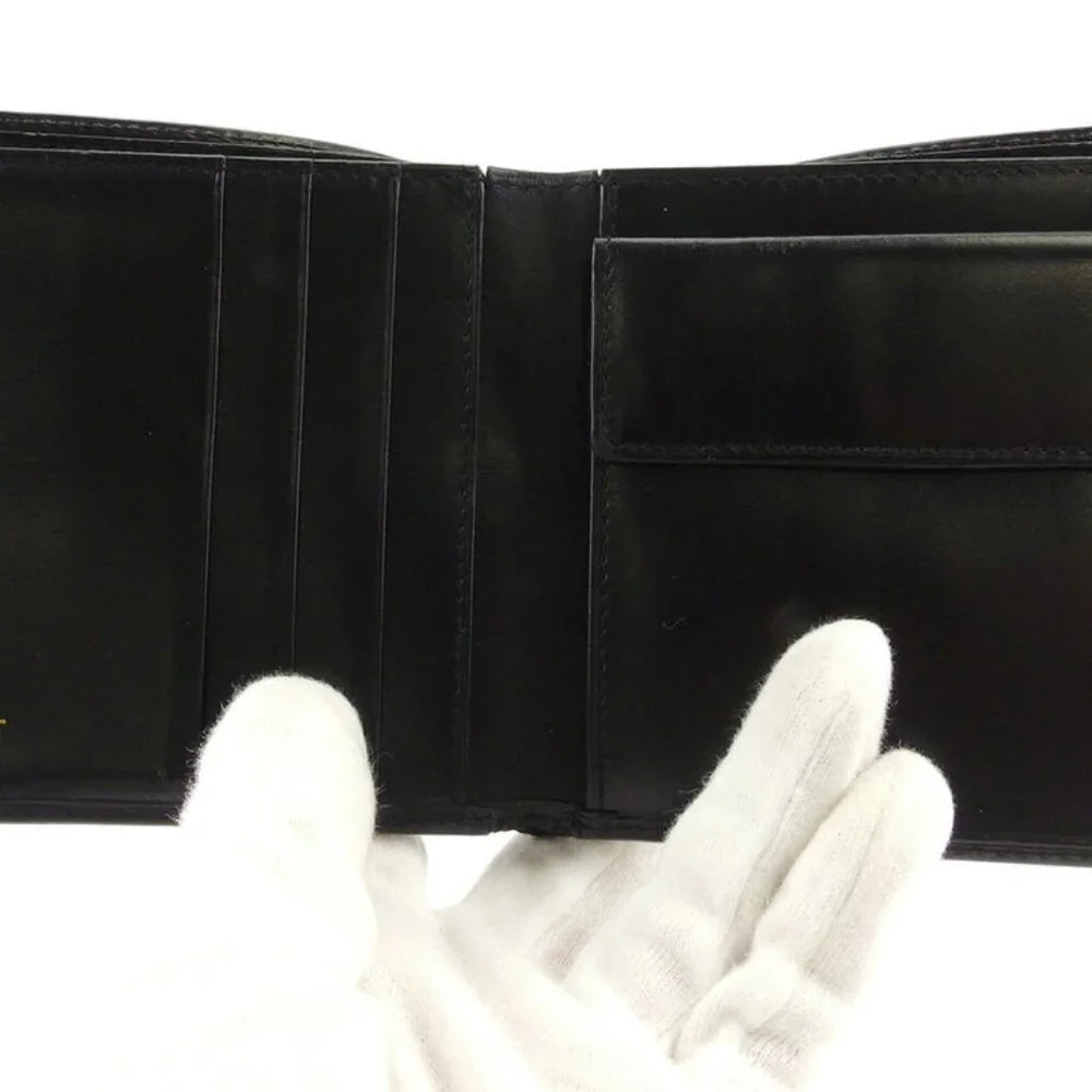 AUTH Cartier two-fold wallet Pasha leather